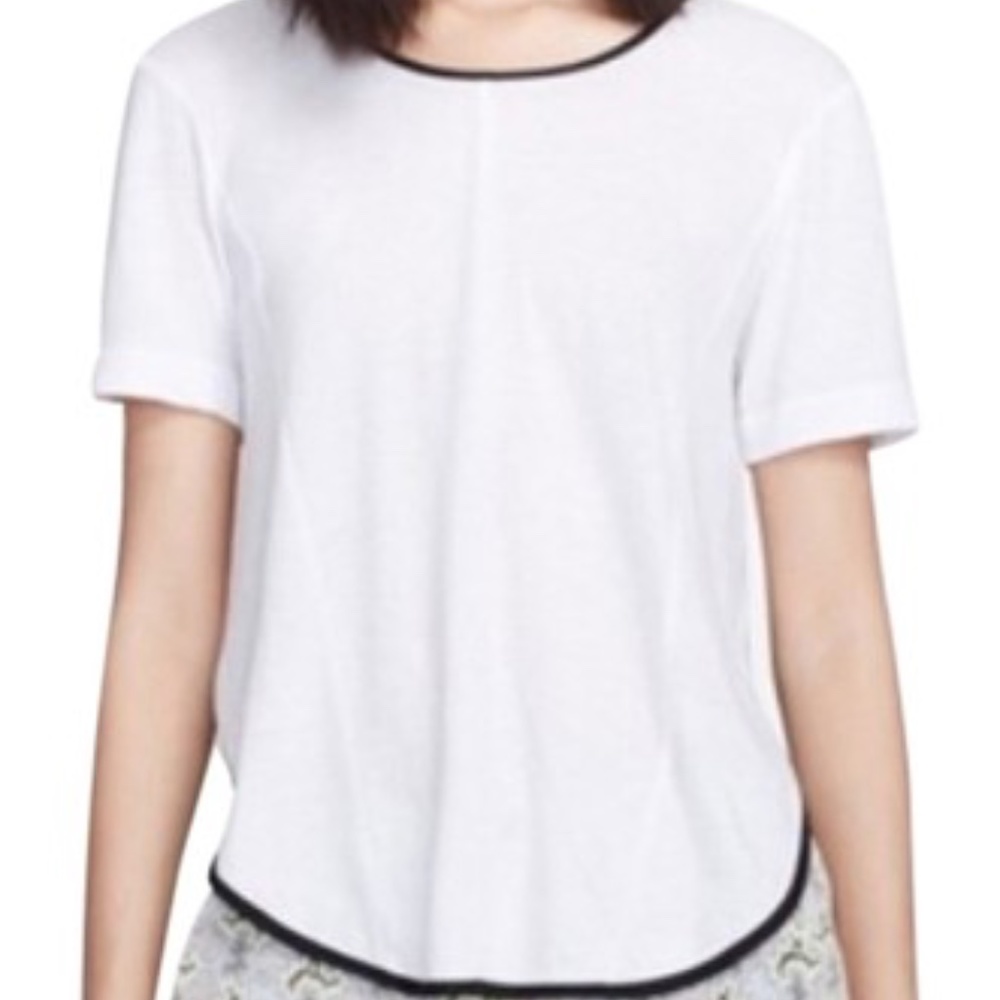 Rag & Bone -- White with Black Mesh Sides Shirt